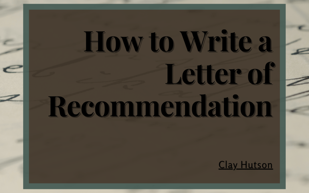 How To Write A Letter Of Recommendation Min