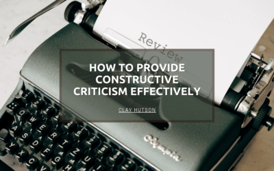 How To Provide Constructive Criticism Effectively